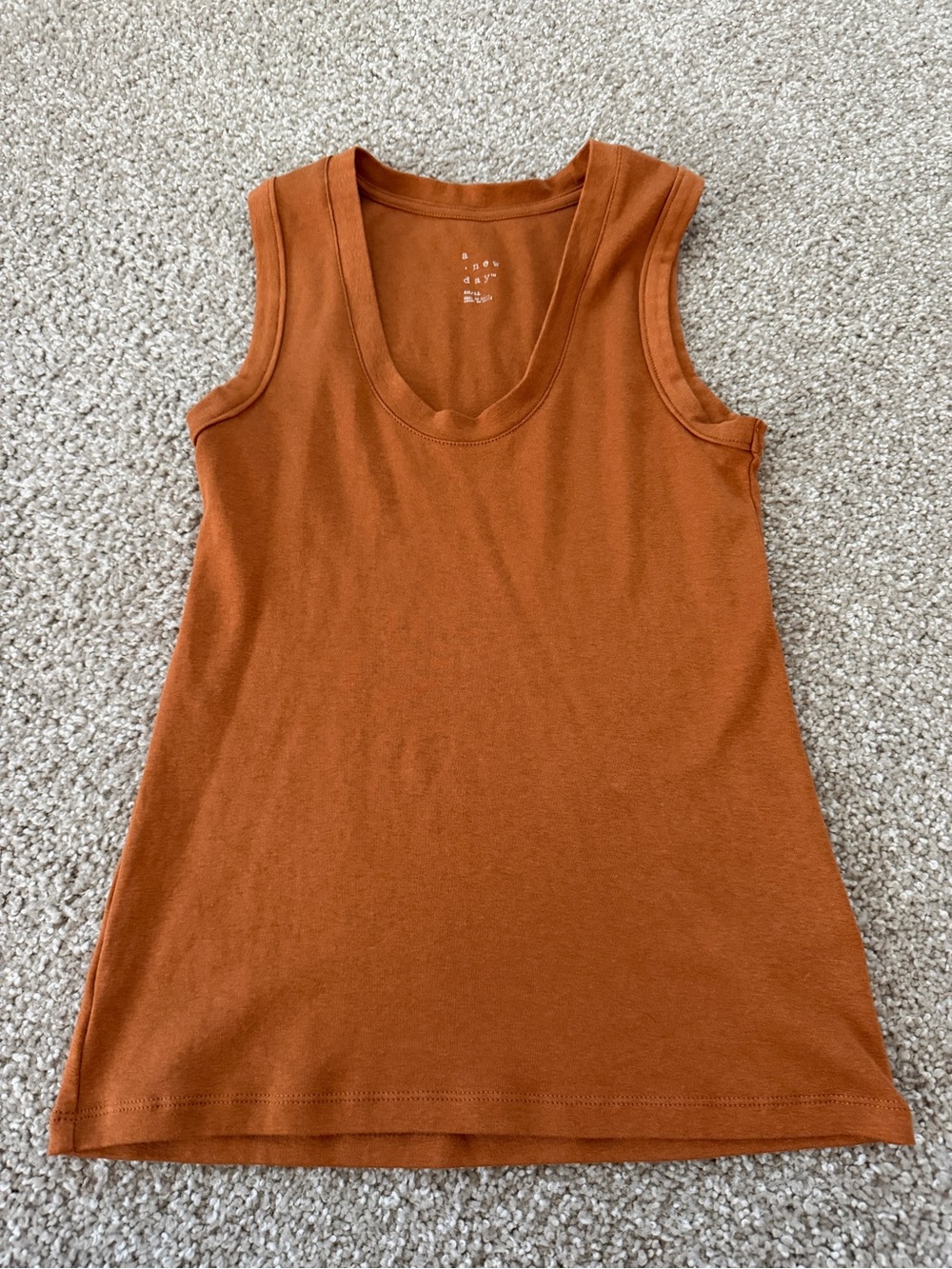 a new day Rust Scoop Neck Tank Top